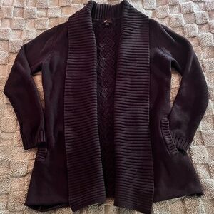 Vintage Guess 100% Cotton Black Knit Cardigan Size Large